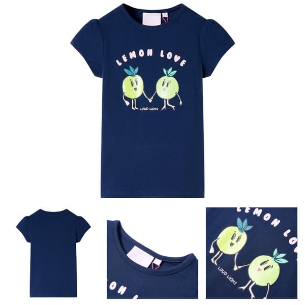 T-shirt för barn marinblå 116 - Toppar för barn