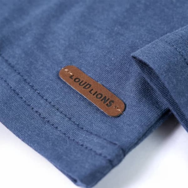 T-shirt med långa ärmar för barn blå melange 116 - Toppar för barn