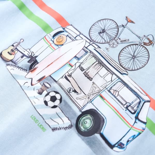 T-shirt til børn str. 128 lyseblå - Toppe til børn