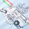 Miniatyrbillede 5 af 8: T-shirt til børn str. 128 lyseblå -  Toppe til børn