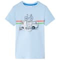Miniatyrbillede 2 af 8: T-shirt til børn str. 128 lyseblå -  Toppe til børn