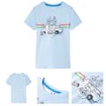 Miniatyrbillede 1 af 8: T-shirt til børn str. 128 lyseblå -  Toppe til børn