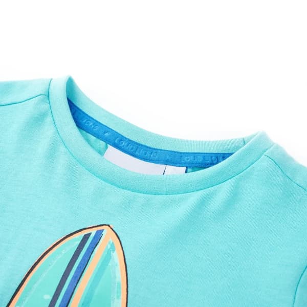 T-shirt med korta ärmar för barn aqua 104 - Toppar för barn