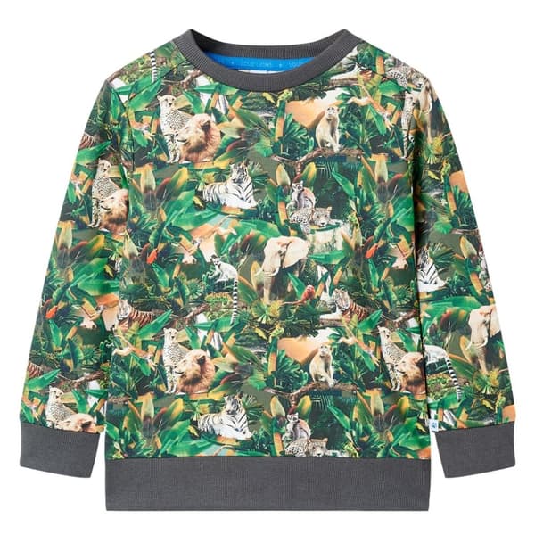 Sweatshirt til børn str. 116 Old Petrol - Toppe til børn