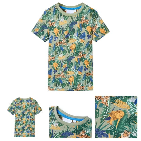 T-shirt med korta ärmar för barn flerfärgad 128 -  Toppar för barn