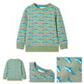 Miniatyrbillede 1 af 8: Sweatshirt til børn str. 104 lys kakifarve -  Toppe til børn