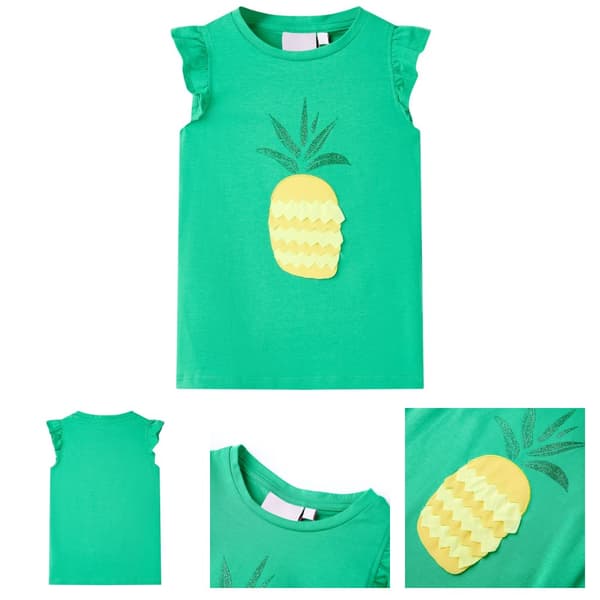 T-shirt til børn str. 104 grøn -  Toppe til børn