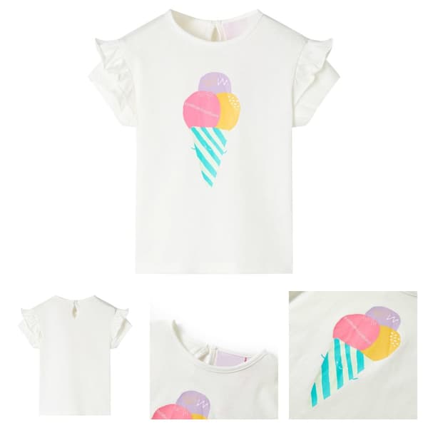 T-shirt för barn ecru 116 -  Toppar för barn