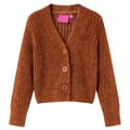 Miniatyrbillede 2 af 8: Strikket cardigan til børn str. 104 cognacfarvet -  Toppe til børn
