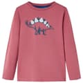 Miniatyrbild 2 av 8: T-shirt med långa ärmar för barn mörkröd 128 -  Toppar för barn