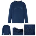 Miniatyrbild 1 av 8: T-shirt med långa ärmar för barn marinblå 128 -  Toppar för barn