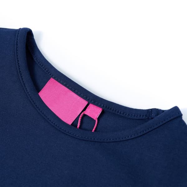T-shirt med långa ärmar för barn marinblå 116 -  Toppar för barn
