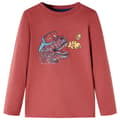 Miniatyrbild 2 av 8: T-shirt med långa ärmar för barn röd 116 -  Toppar för barn