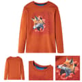 Miniatyrbillede 1 af 8: Langærmet T-shirt til børn str. 104 rustfarvet -  Toppe til børn