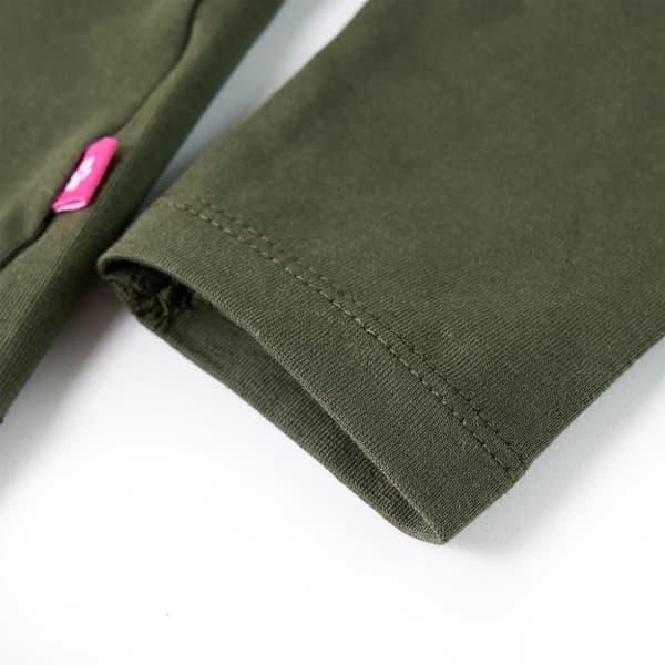 T-shirt med långa ärmar för barn khaki 116 - Toppar för barn