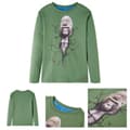 Miniatyrbild 1 av 8: T-shirt med långa ärmar för barn ljus khaki 128 -  Toppar för barn