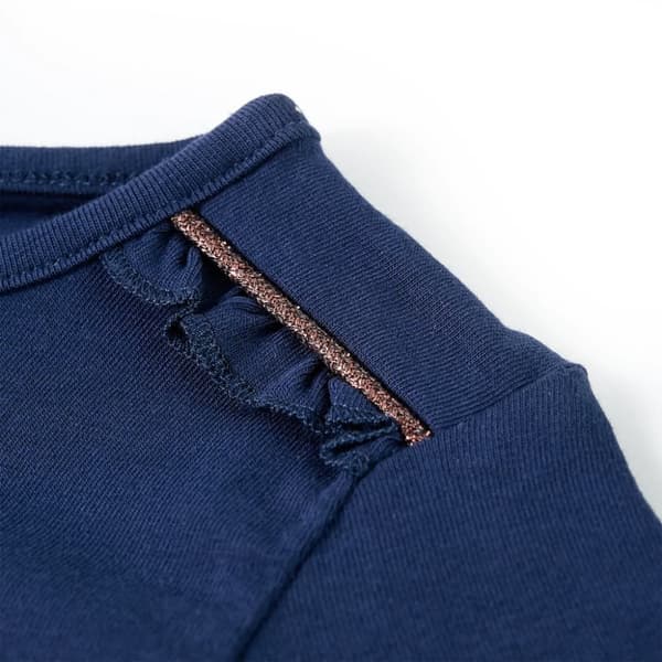 T-shirt med långa ärmar för barn marinblå 128 -  Toppar för barn