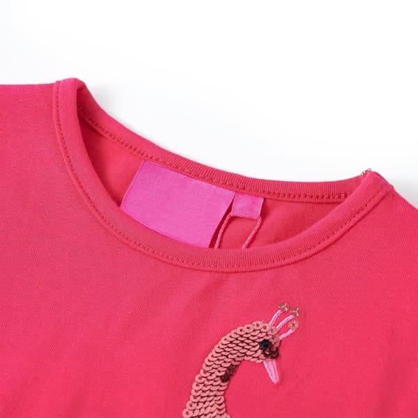 T-shirt med långa ärmar för barn stark rosa  116 -  Toppar för barn