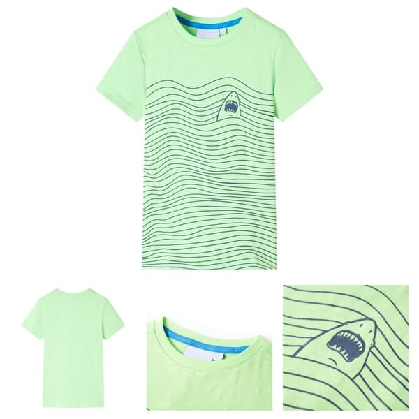T-shirt för barn neongrön 116 - Toppar för barn