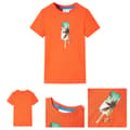 Miniatyrbillede 1 af 10: T-shirt til børn str. 104 orange -  Toppe til børn