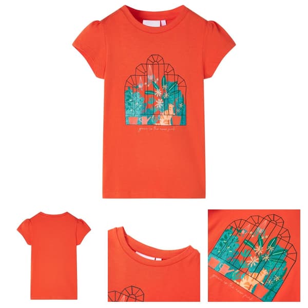 T-shirt för barn mörk orange 104 - Toppar för barn