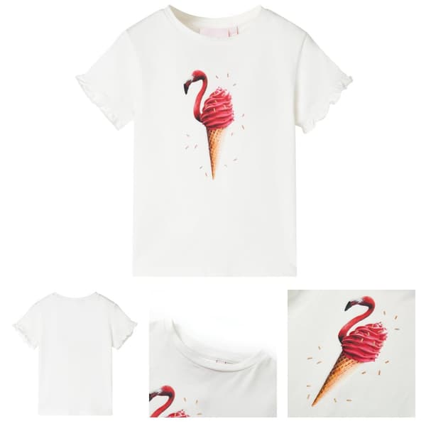 T-shirt för barn ecru 116 -  Toppar för barn