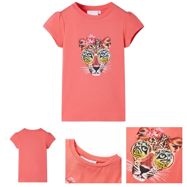 T-shirt för barn korall 104 - Toppar för barn