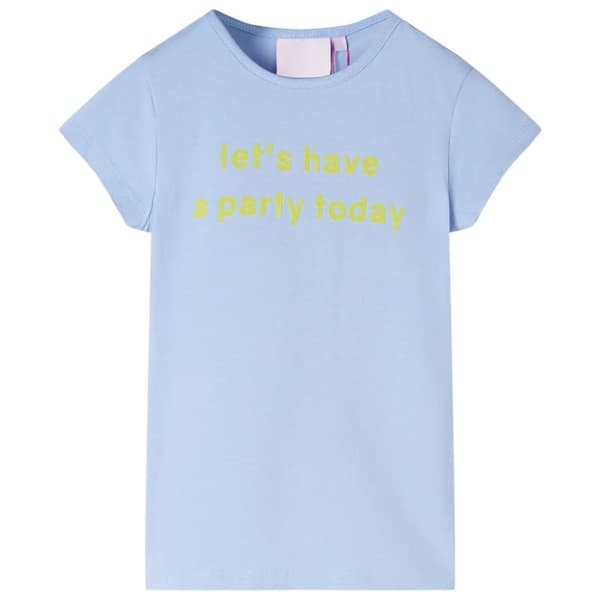 T-shirt til børn str. 104 lyseblå -  Toppe til børn