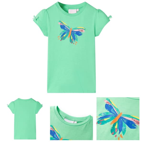T-shirt för barn ljusgrön 104 - Toppar för barn