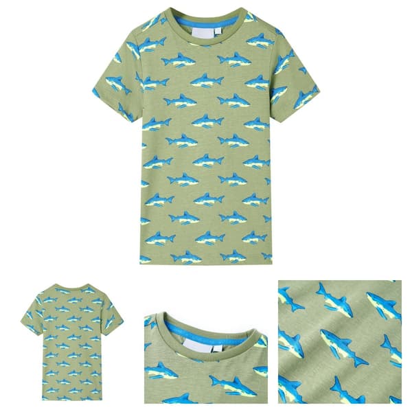 T-shirt för barn ljus khaki 128 - Toppar för barn