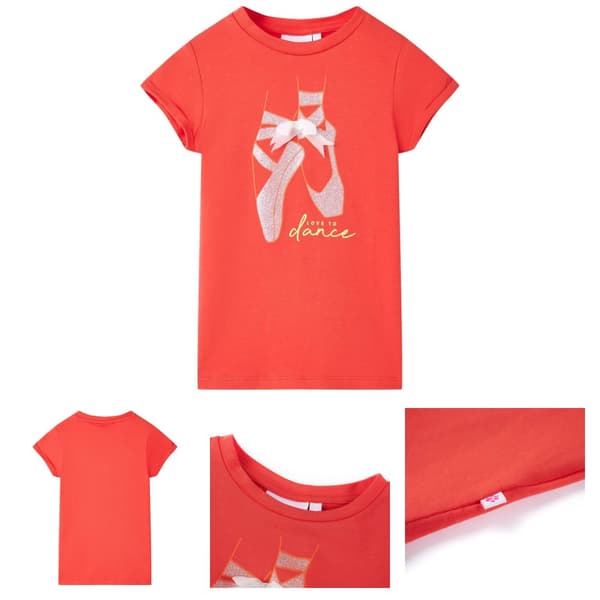 T-shirt för barn röd 116 -  Toppar för barn