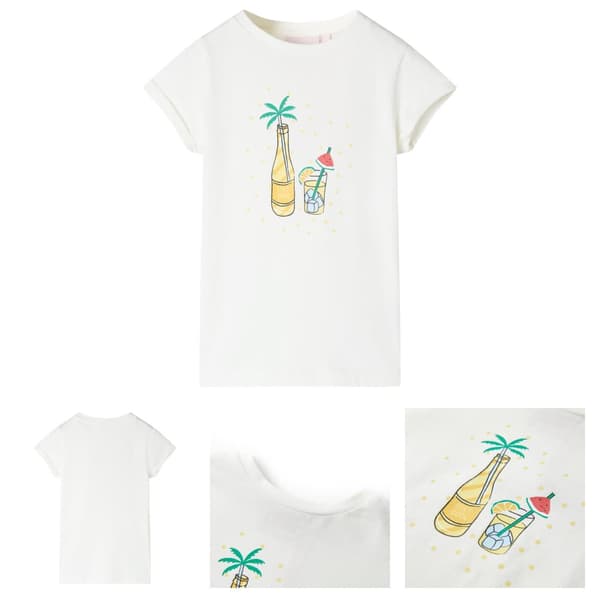 T-shirt för barn ecru 116 -  Toppar för barn