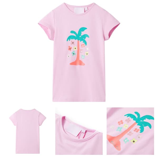 T-shirt för barn lila 116 -  Toppar för barn