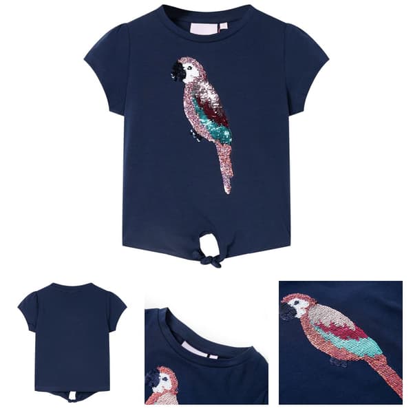 T-shirt för barn marinblå 104 -  Toppar för barn