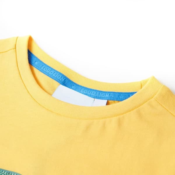 T-shirt för barn ljusgul 116 - Toppar för barn
