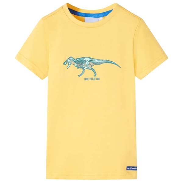 T-shirt för barn ljusgul 116 - Toppar för barn