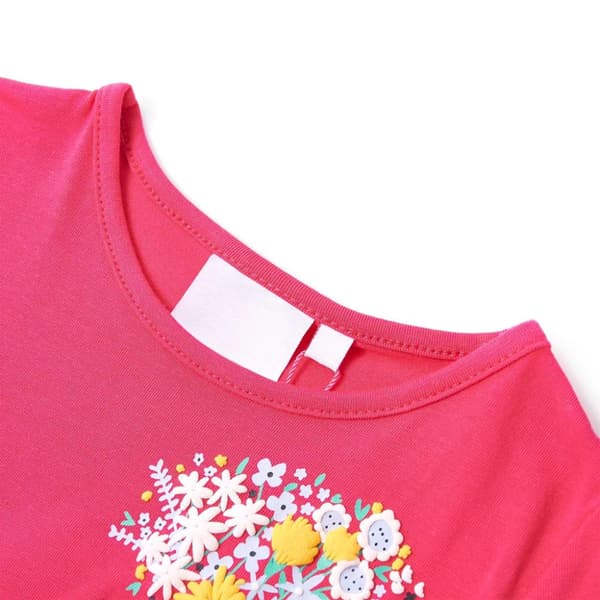 T-shirt för barn stark rosa 116 - Toppar för barn