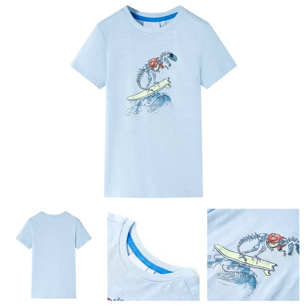 T-shirt för barn ljusblå 104 - Toppar för barn