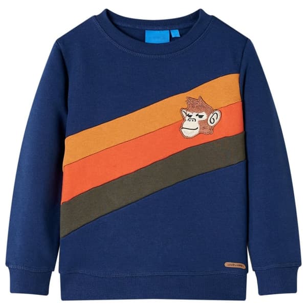 Sweatshirt til børn str. 116 marineblå -  Toppe til børn