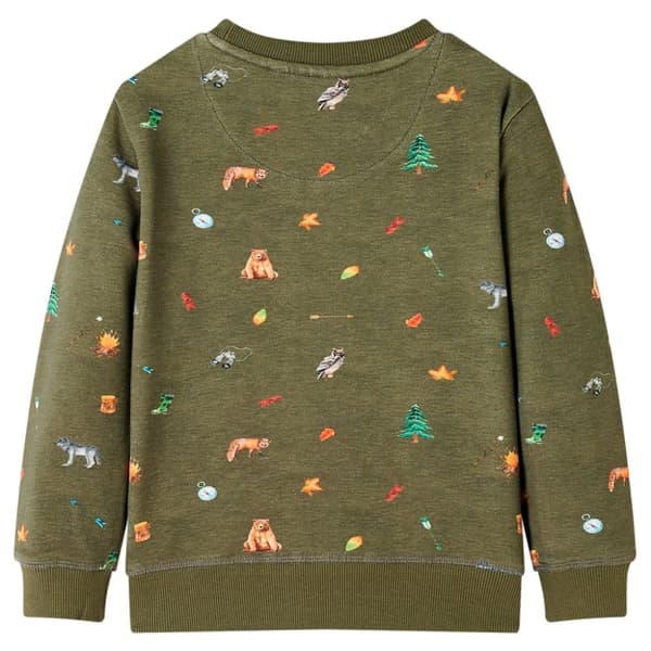 Sweatshirt til børn str. 128 kakifarvet - Toppe til børn