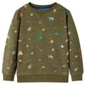 Miniatyrbillede 2 af 8: Sweatshirt til børn str. 128 kakifarvet -  Toppe til børn