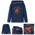 Miniatyrbild 1 av 8: Barnhoodie blå melange och orange 104 -  Toppar för barn