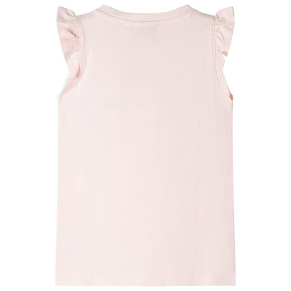 T-shirt med volangärmar för barn mjuk rosa 104 -  Toppar för barn