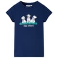 Miniatyrbild 2 av 8: T-shirt för barn marinblå 128 -  Toppar för barn