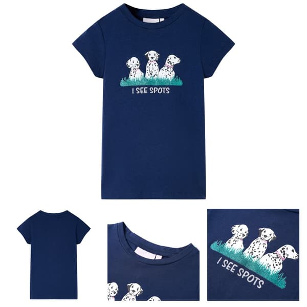 T-shirt för barn marinblå 128 - Toppar för barn