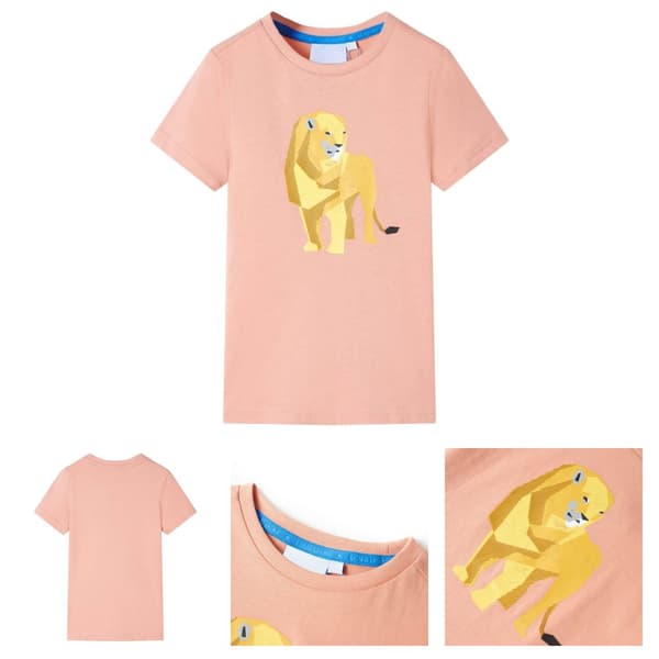 T-shirt för barn ljus orange 116 -  Toppar för barn
