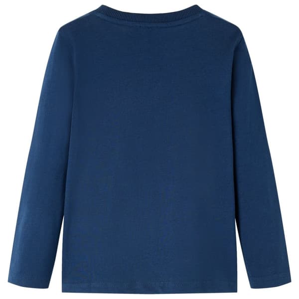 T-shirt med långa ärmar för barn marinblå 104