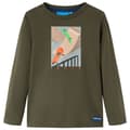Miniatyrbild 1 av 2: T-shirt med långa ärmar för barn khaki 104