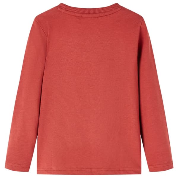 T-shirt med långa ärmar för barn ljusröd 104