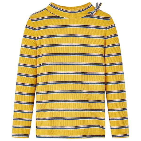 T-shirt med långa ärmar för barn ockra 128
